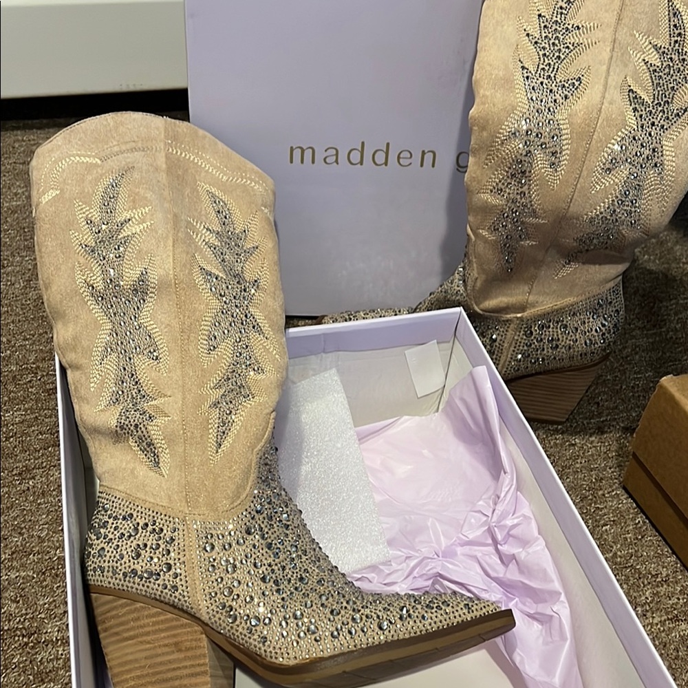 Madden Girl Tan Western Boots